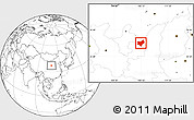 Blank Location Map of Wuqi