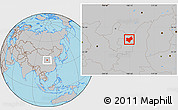 Gray Location Map of Wuqi