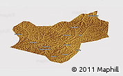 Physical Panoramic Map of Wuqi, cropped outside