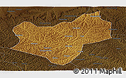 Physical Panoramic Map of Wuqi, darken