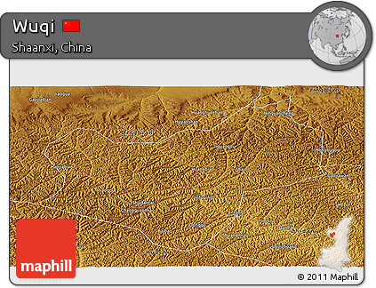 Physical Panoramic Map of Wuqi
