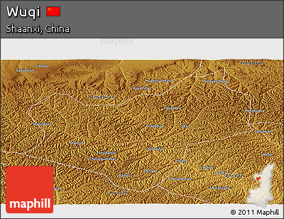 Physical Panoramic Map of Wuqi