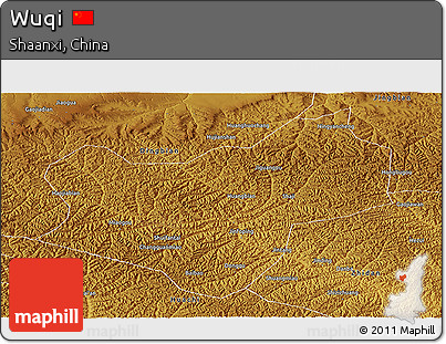 Physical Panoramic Map of Wuqi