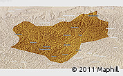 Physical Panoramic Map of Wuqi, lighten