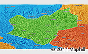 Political Panoramic Map of Wuqi