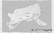 Gray 3D Map of Xixiang, single color outside