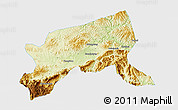 Physical 3D Map of Xixiang, single color outside