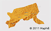 Political 3D Map of Xixiang, cropped outside