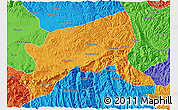 Political 3D Map of Xixiang