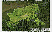 Satellite 3D Map of Xixiang, darken