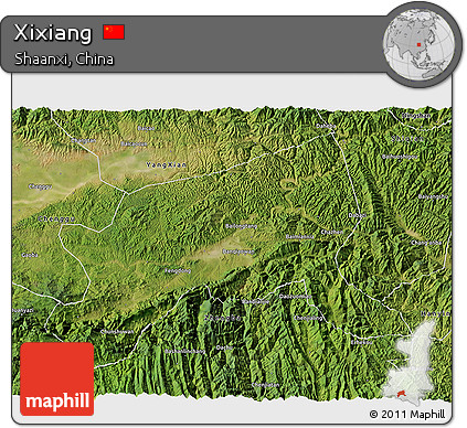 Satellite 3D Map of Xixiang