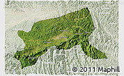 Satellite 3D Map of Xixiang, lighten