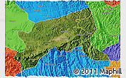 Satellite 3D Map of Xixiang, political outside