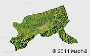 Satellite 3D Map of Xixiang, single color outside