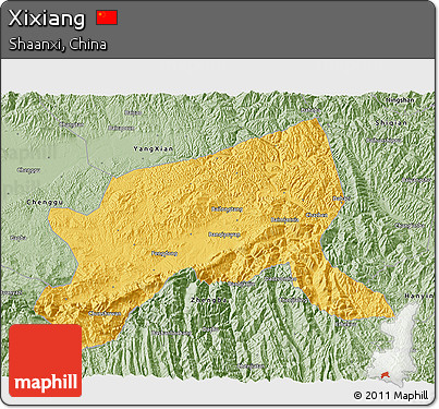 Savanna Style 3D Map of Xixiang