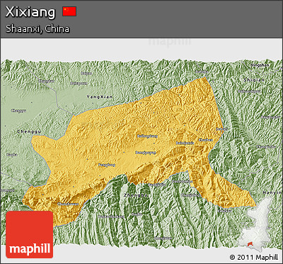 Savanna Style 3D Map of Xixiang
