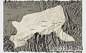Shaded Relief 3D Map of Xixiang, darken