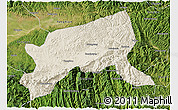 Shaded Relief 3D Map of Xixiang, satellite outside