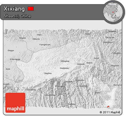 Silver Style 3D Map of Xixiang