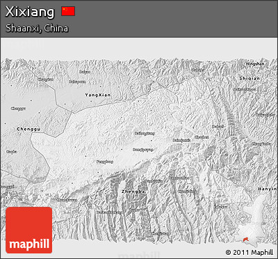 Silver Style 3D Map of Xixiang
