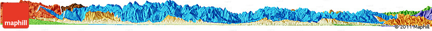 Physical Horizon Map of Xixiang, political outside