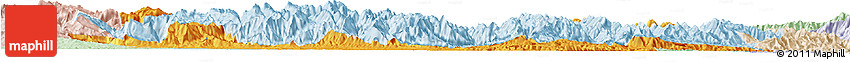 Political Horizon Map of Xixiang, lighten