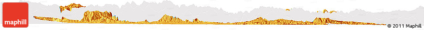 Political Horizon Map of Xixiang, single color outside