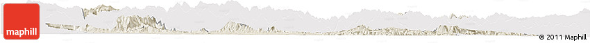 Shaded Relief Horizon Map of Xixiang, cropped outside