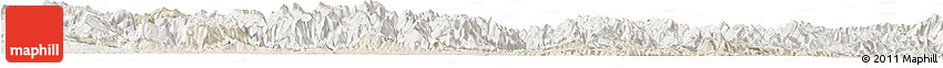 Shaded Relief Horizon Map of Xixiang, lighten