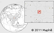 Blank Location Map of Xixiang, highlighted country