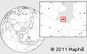 Blank Location Map of Xixiang, highlighted parent region