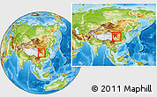 Physical Location Map of Xixiang, within the entire country
