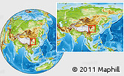 Physical Location Map of Xixiang, highlighted parent region, within the entire country