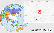 Political Location Map of Xixiang, highlighted country