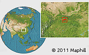Satellite Location Map of Xixiang