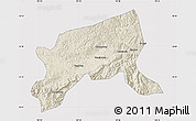 Shaded Relief Map of Xixiang, cropped outside