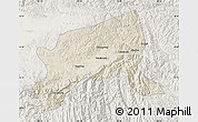 Shaded Relief Map of Xixiang, lighten