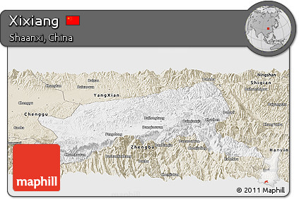 Classic Style Panoramic Map of Xixiang