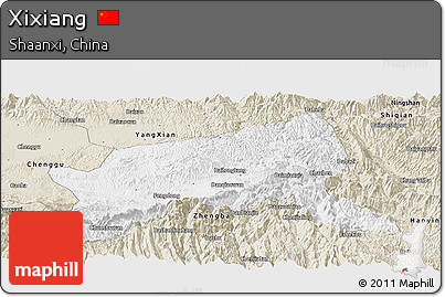 Classic Style Panoramic Map of Xixiang