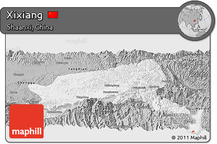 Gray Panoramic Map of Xixiang