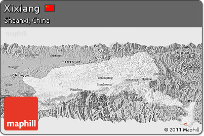 Gray Panoramic Map of Xixiang