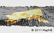 Physical Panoramic Map of Xixiang, darken, desaturated