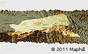 Physical Panoramic Map of Xixiang, darken