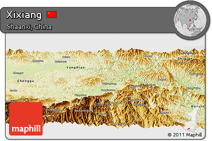 Physical Panoramic Map of Xixiang