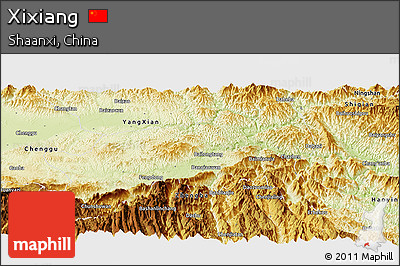 Physical Panoramic Map of Xixiang
