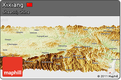 Physical Panoramic Map of Xixiang