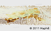 Physical Panoramic Map of Xixiang, lighten