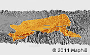 Political Panoramic Map of Xixiang, desaturated