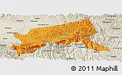 Political Panoramic Map of Xixiang, shaded relief outside