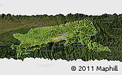 Satellite Panoramic Map of Xixiang, darken
